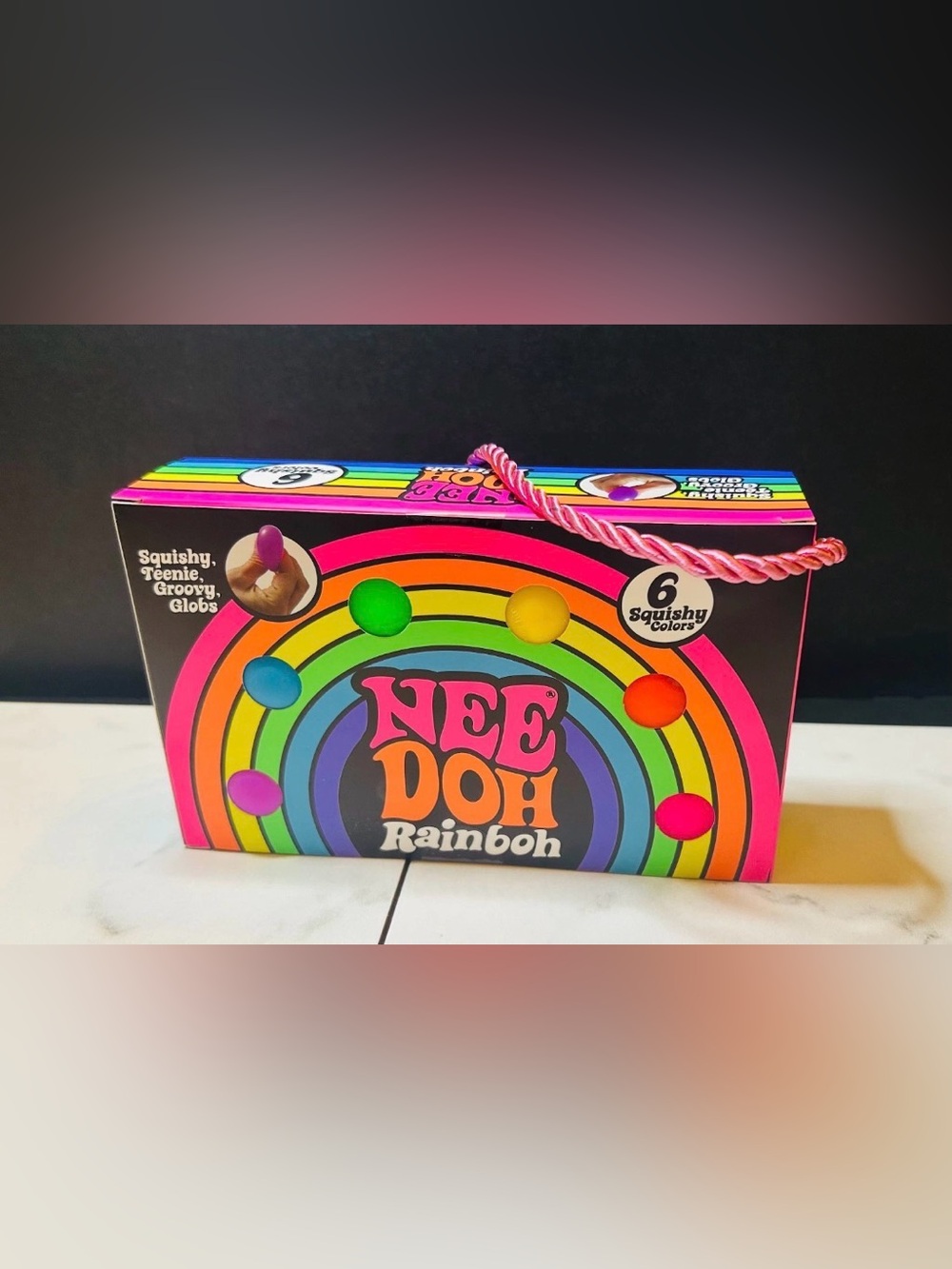 NeeDoh Rainbow Teenie Globs 6 Pack Schylling NEW 100% Authentic